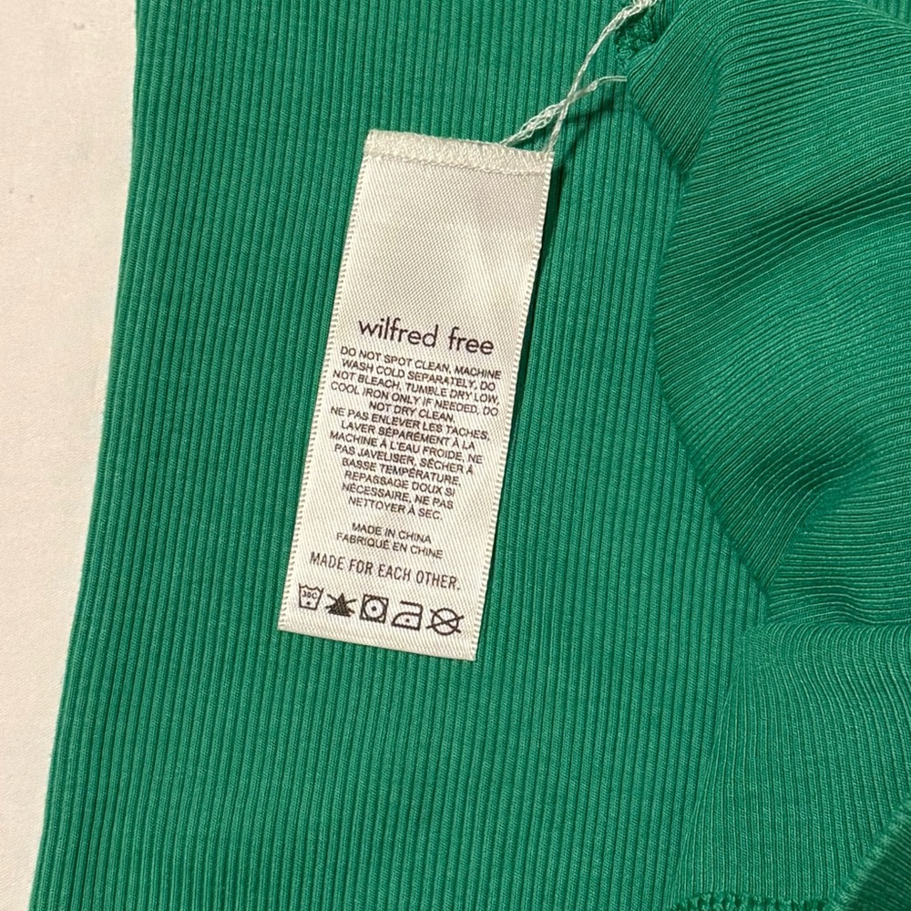 Aritzia Wilfred Free Green Go-to T-shirt Mini Dress Size Extra Small - Picture 5 of 6